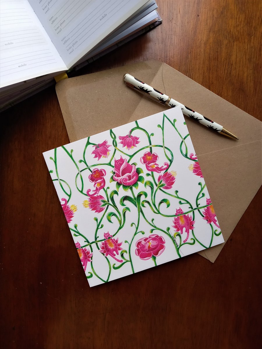 Cat card - "That Aint a Dog Rose" - humorous greetings card