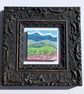 The Storm over the Hills - Original miniature collage. Framed 