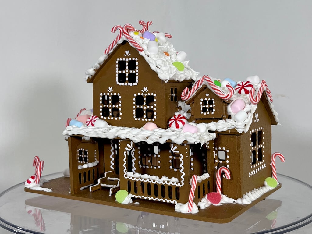 Gingerbread Ornaments Style House Hand Painted Christmas Decorations Handmade