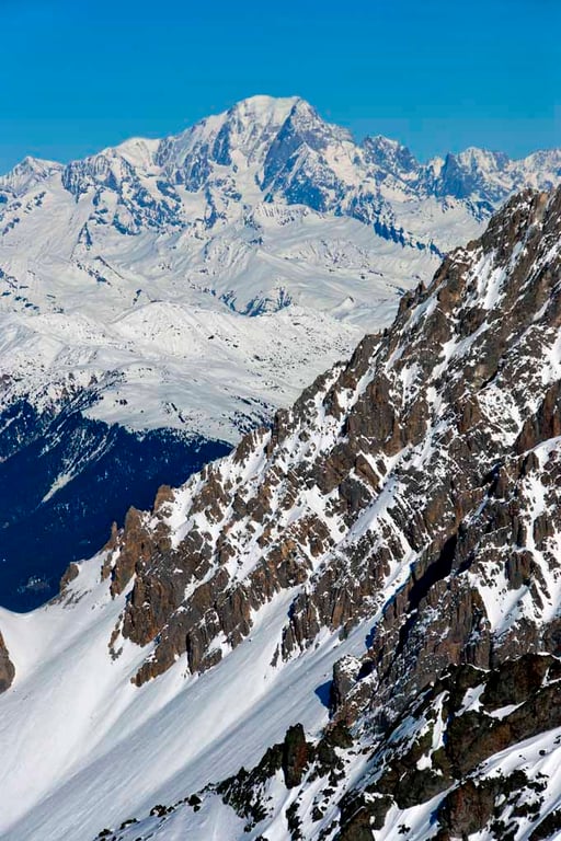 Mont Blanc Meribel French Alps France Photograph Print