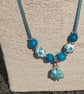 Green Ceramic Flower Necklace - Image 4