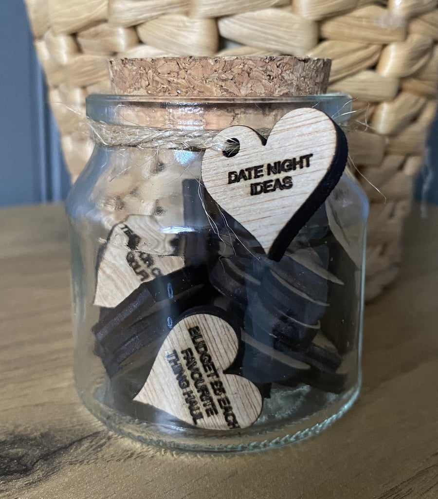 Valentines Gift - 25 Date Night Idea Jar