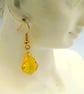 Pretty sunshine yellow crystal earrings   - Image 1