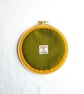 Mustard Scottish thistle embroidery art, 6.5" - Image 5