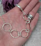 Sterling Silver Geometric Chain Link Statement Necklace - JBJ2013 - Image 4