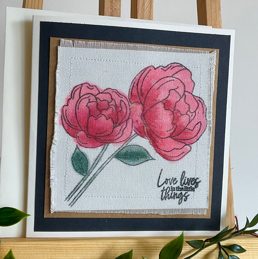 Card. A handmade card suitable for any occasion.