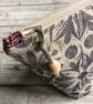Hand Printed Linen Wash Bag, Toiletry Bag, Accessory Bag - Image 5