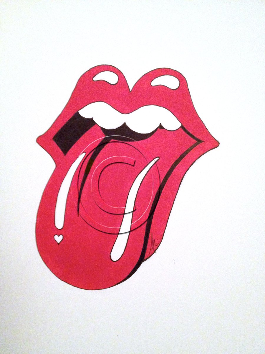 Rolling Stones Tongue - Heart - Valentines 