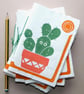 Handprinted Cactus Notebook - Image 1