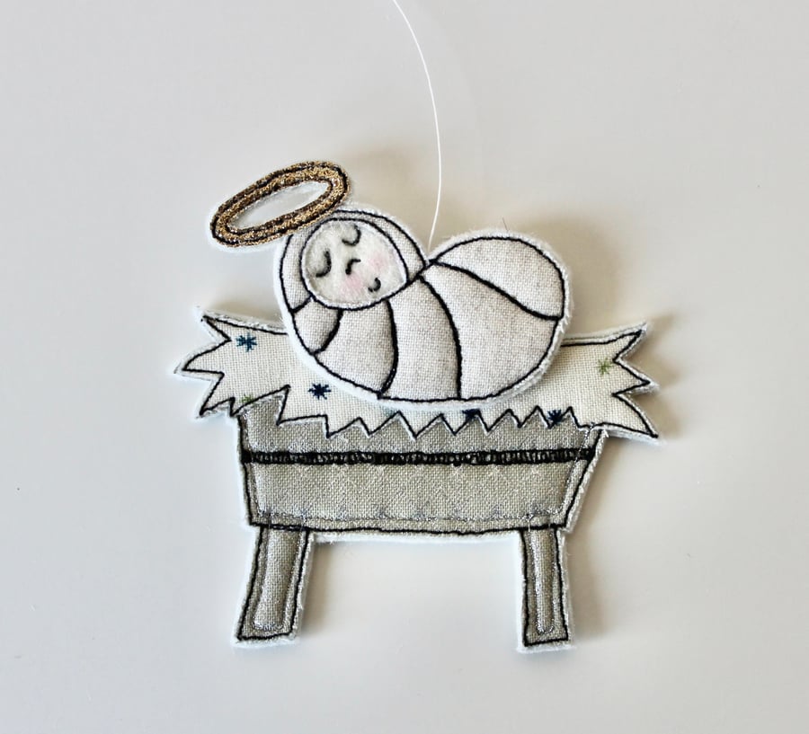 Special Order for Sophie - 'Baby Jesus' - Hanging Decoration