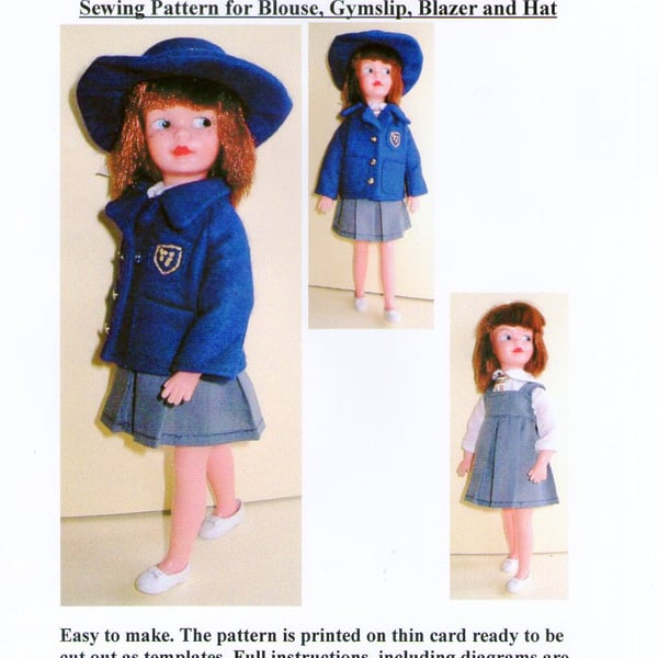 Sewing pattern for Sindy's sister Patch. "Back to School!"