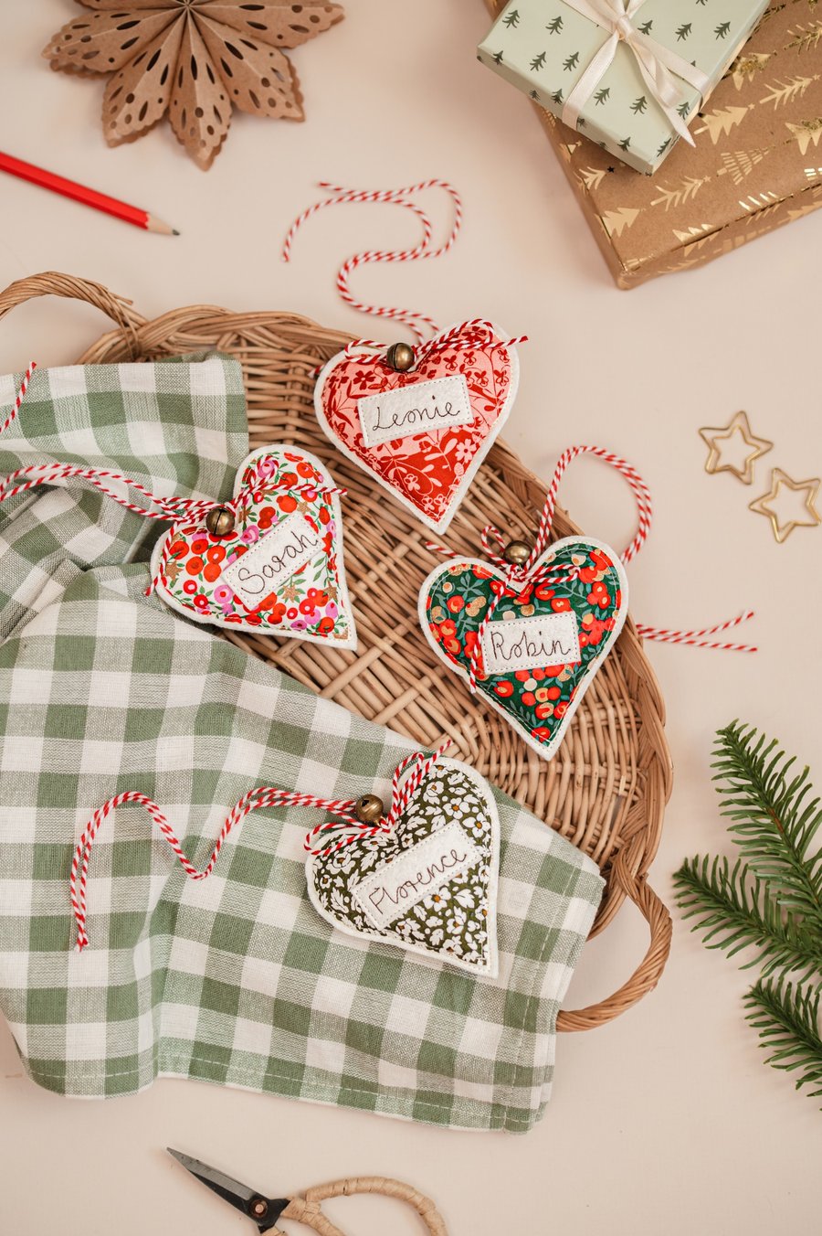 Personalised Liberty Heart Decoration
