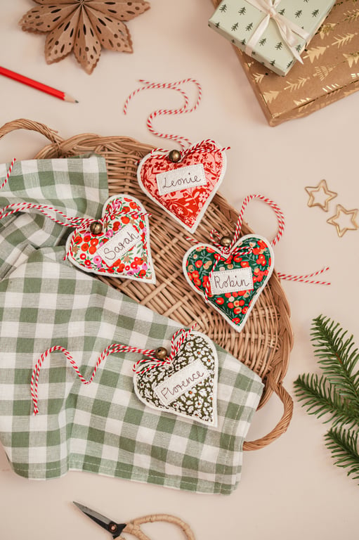 Personalised Liberty Heart Decoration