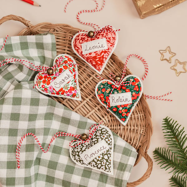 Personalised Liberty Heart Decoration