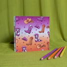 Square Hardcover Sketchbook with Howdy Design