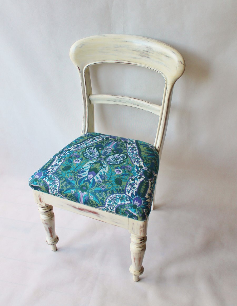 Spoon Back Chair with Flower Medallion Seat