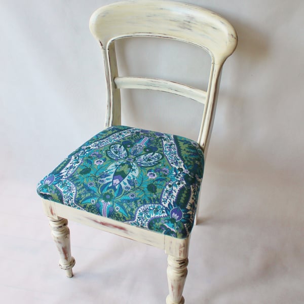Spoon Back Chair with Flower Medallion Seat