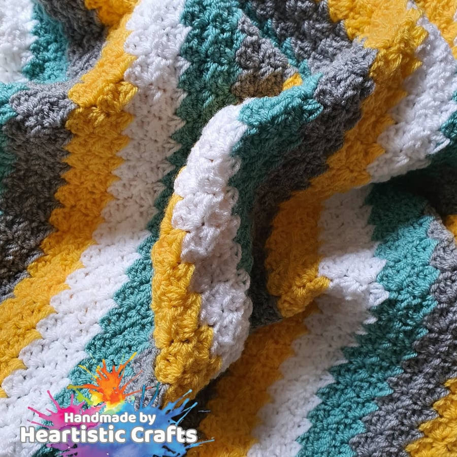 Handmade crochet soft and snuggly baby blanket for sale