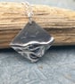 Silver beach, coast, shoreline pendant  - Image 2