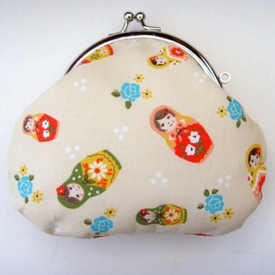 Little Russian Dolls Fabric Credit Card/Coin Purse