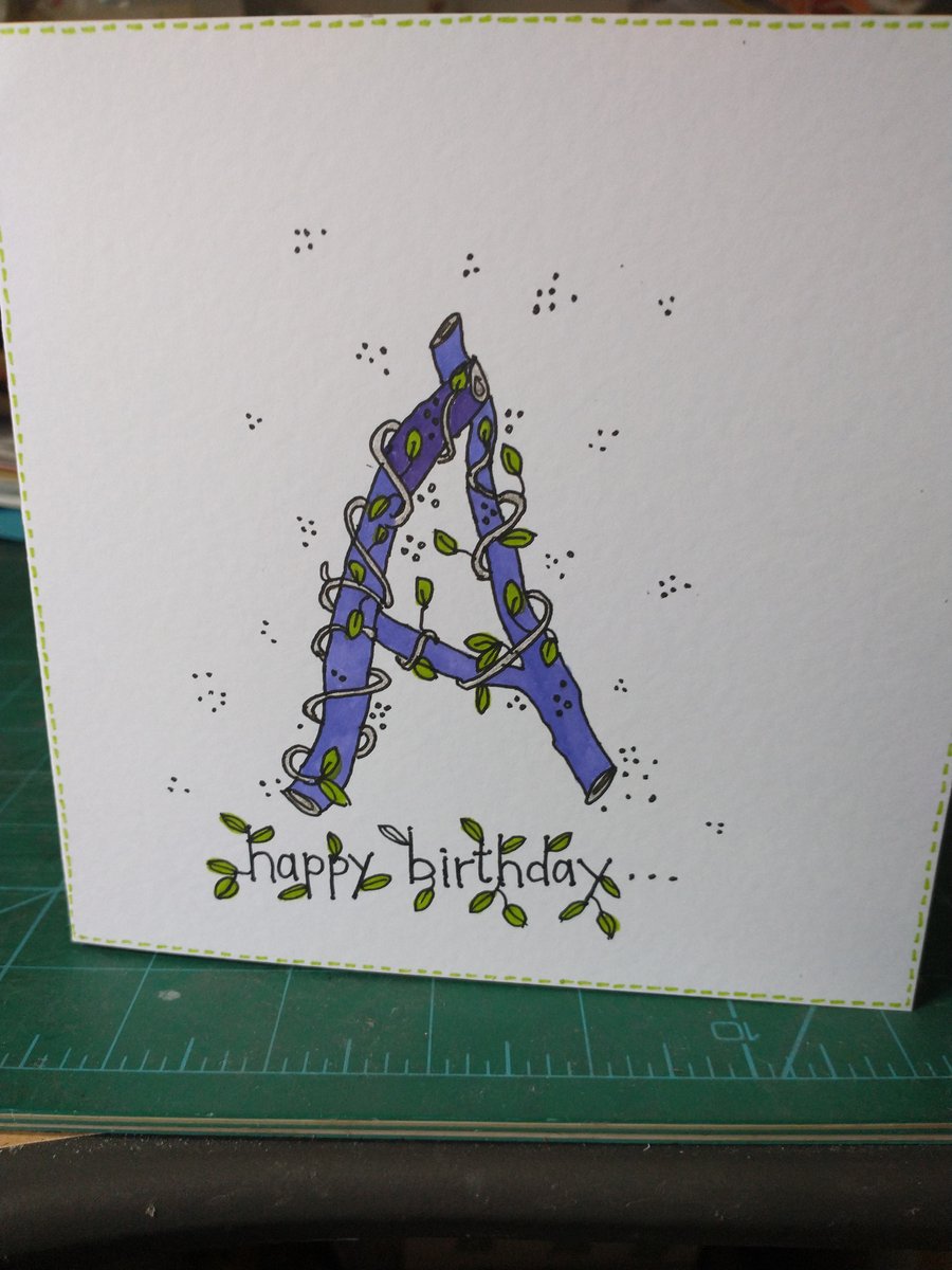 Happy birthday 'A' card