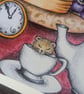 'Time For Tea ?' Mad Hatter Greetings Card - Image 2