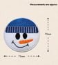 Snow Boy or Snow Girl Christmas Decoration - Embroidered Tree Ornament - Image 5