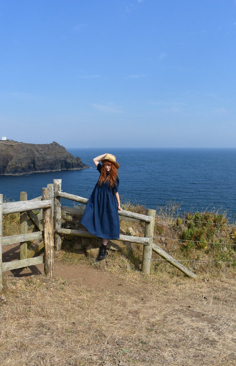 'Amelia' Dress - Eco Linen Casual Loose Gathered Sack Dress - Made to order 