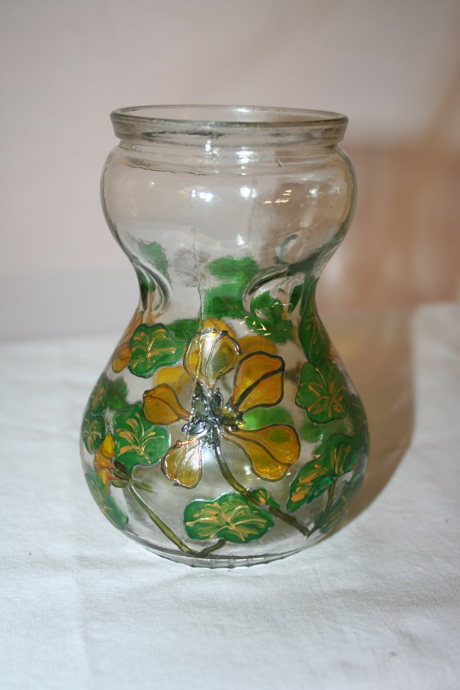 Nasturtiums - Handpainted Vase