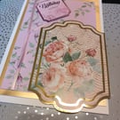 Birthday cards set of 3 flowercards
