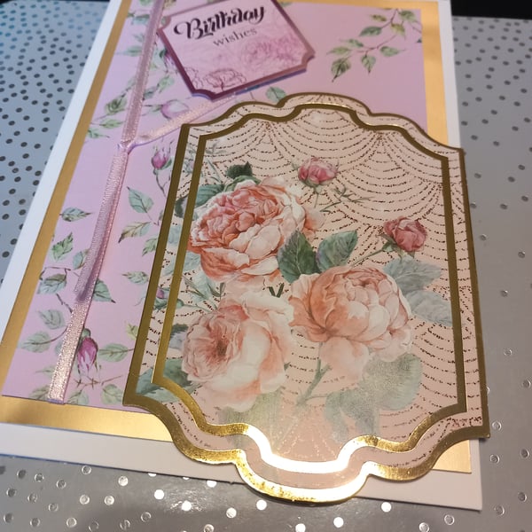 Birthday cards set of 3 flowercards