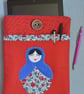 Red Applique Russian Doll iPad Case - Image 2