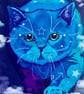 Sagittarius Cat Print Postcard and Kraft Brown Envelope Size A6 The Zodicats  - Image 3