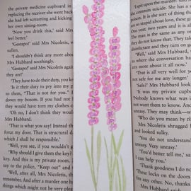 Original Hand Painted Pink Flower Bookmark