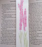 Original Hand Painted Pink Flower Bookmark