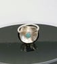 Amazonite Gemstone Ring sterling silver floral design summer seconds - Image 1