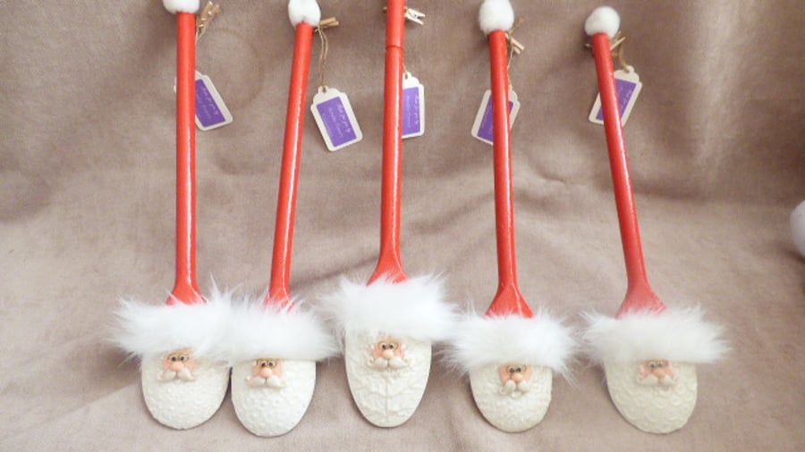 Santa Spoons Hanging Decoration FREE POST