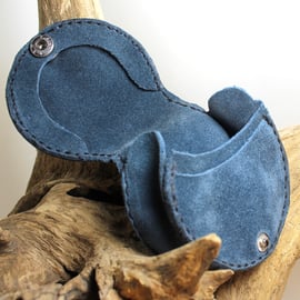 Blue Suede coin purse 