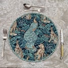 Peacock, Fox & Hare, Peerless Placemats set of eight quilted fabric placemats