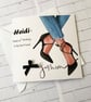 Fashion Birthday Card Handmade and Personalised Girly gift for All Relations