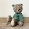 Pip, a jointed mohair teddy bear by Clayton Bears.