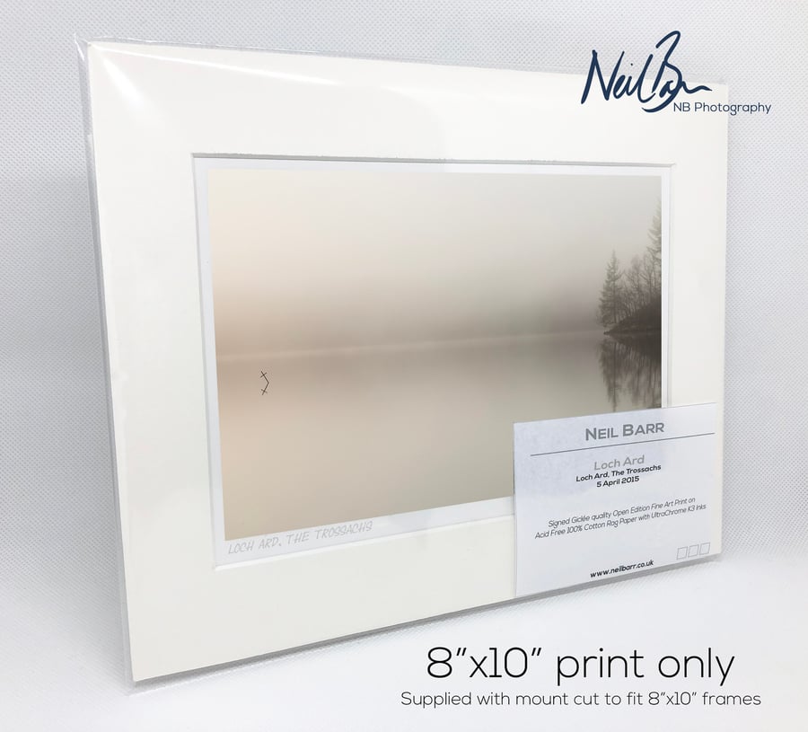 Foggy Loch Ard The Trossachs Scotland - A5 (10"x 8") Unframed Print