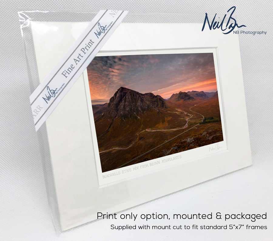 Buachaille Etive Mor, Glen Coe, Scotland - A6 (7" x 5") Unframed Print