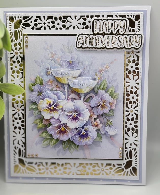 Personalised Luxury Traditional Anniversary card