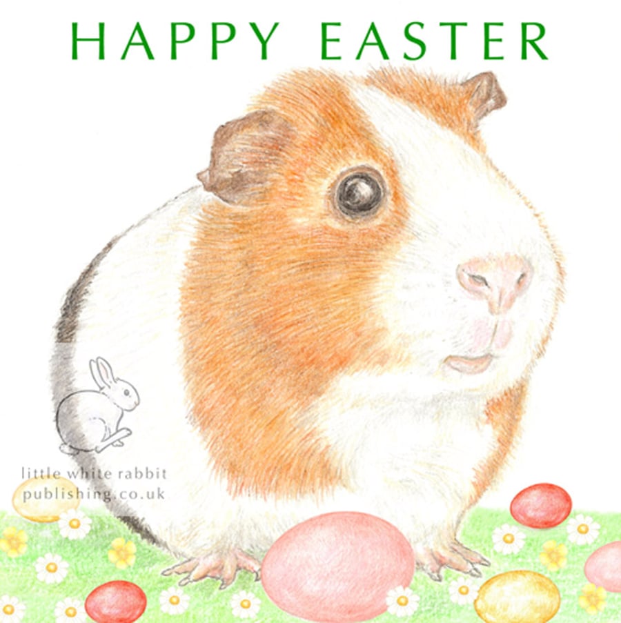 Gilbert the Guinea Pig - Easter Card