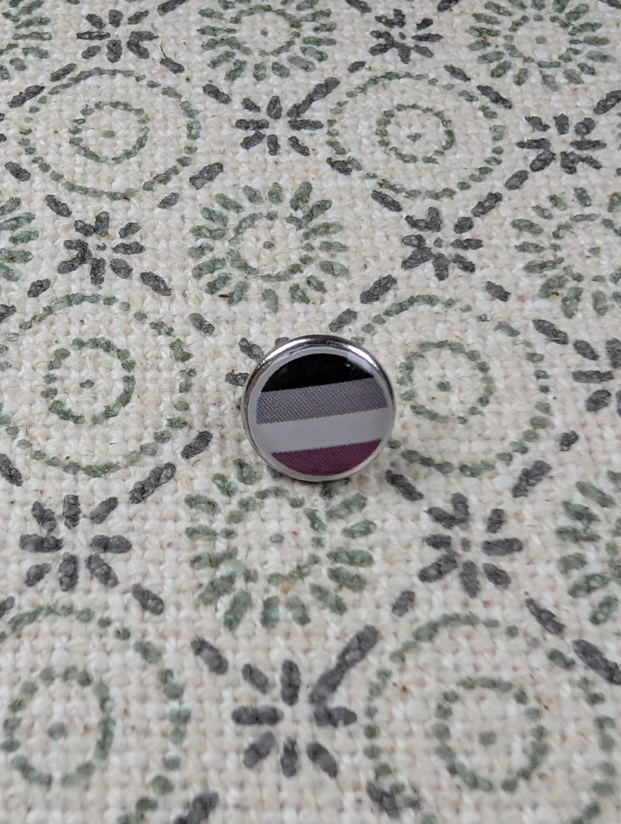 Asexual Flag Pin - Pride Themed Pin - Large Resin Topped Pin Badge - LGBTQ