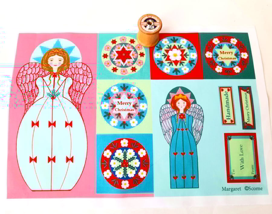 Christmas Angel Fabric Panel