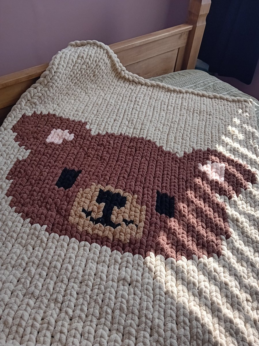 Handknitted Chunky Bear Blanket
