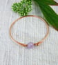 Bangle, Copper and Amethyst Bracelet. Size 21cms - Image 5