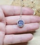 Small circle Tanzanite pendant. 925 sterling silver. December Birthstone - Image 2